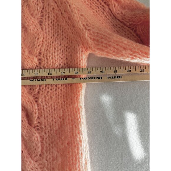 VTG Handmade in Italy Womens Sweater Alberic Wool No Size Tag Light Peach - Picture 6 of 8